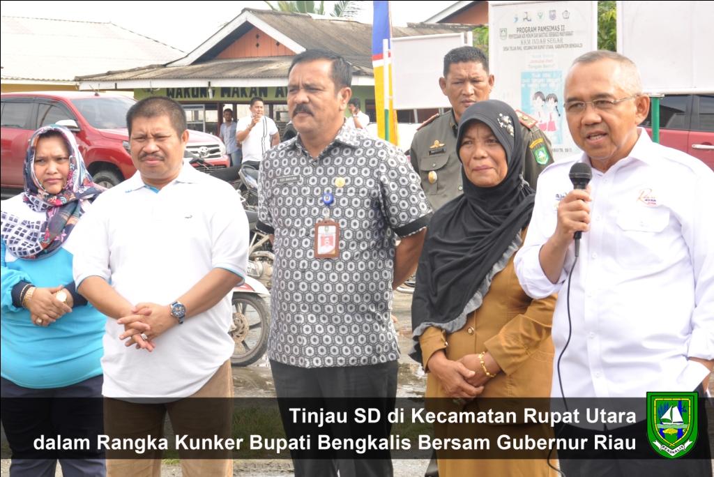 Tinjau SD di Rupat Utara Sempena Kunker Gubernur Riau