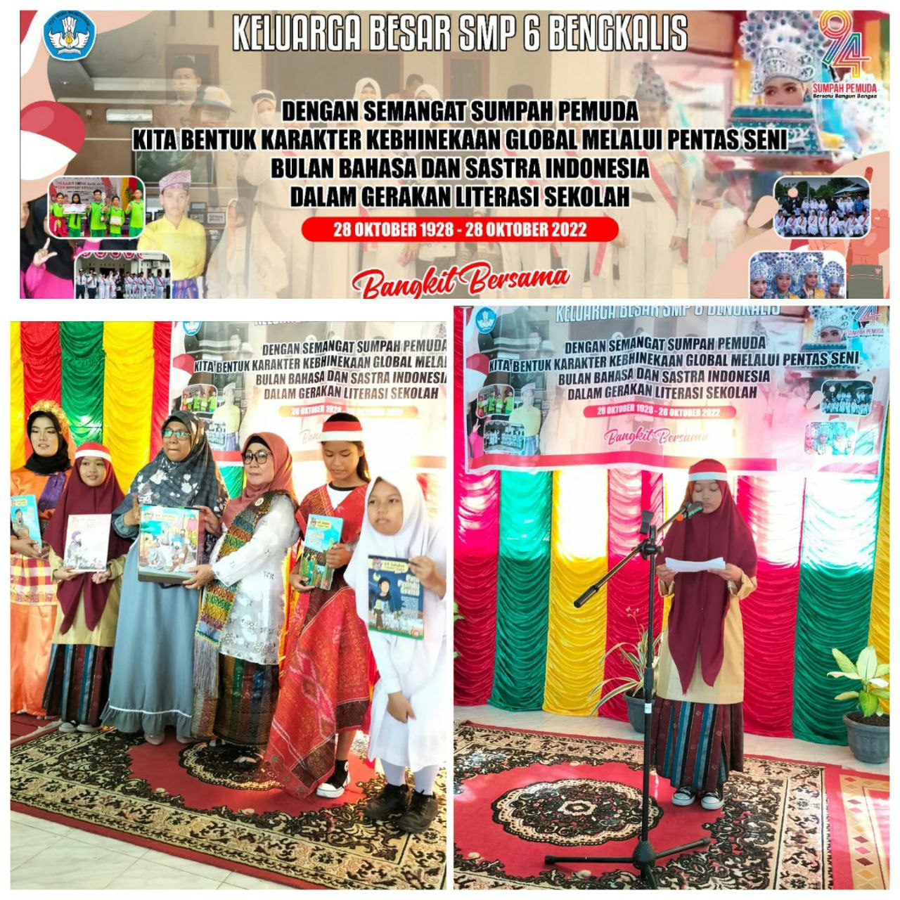 Peringatan Sumpah Pemuda dan Bulan Bahasa SMPN 6 Bengkalis Taja Pentas Seni Budaya dan Aneka Lomba