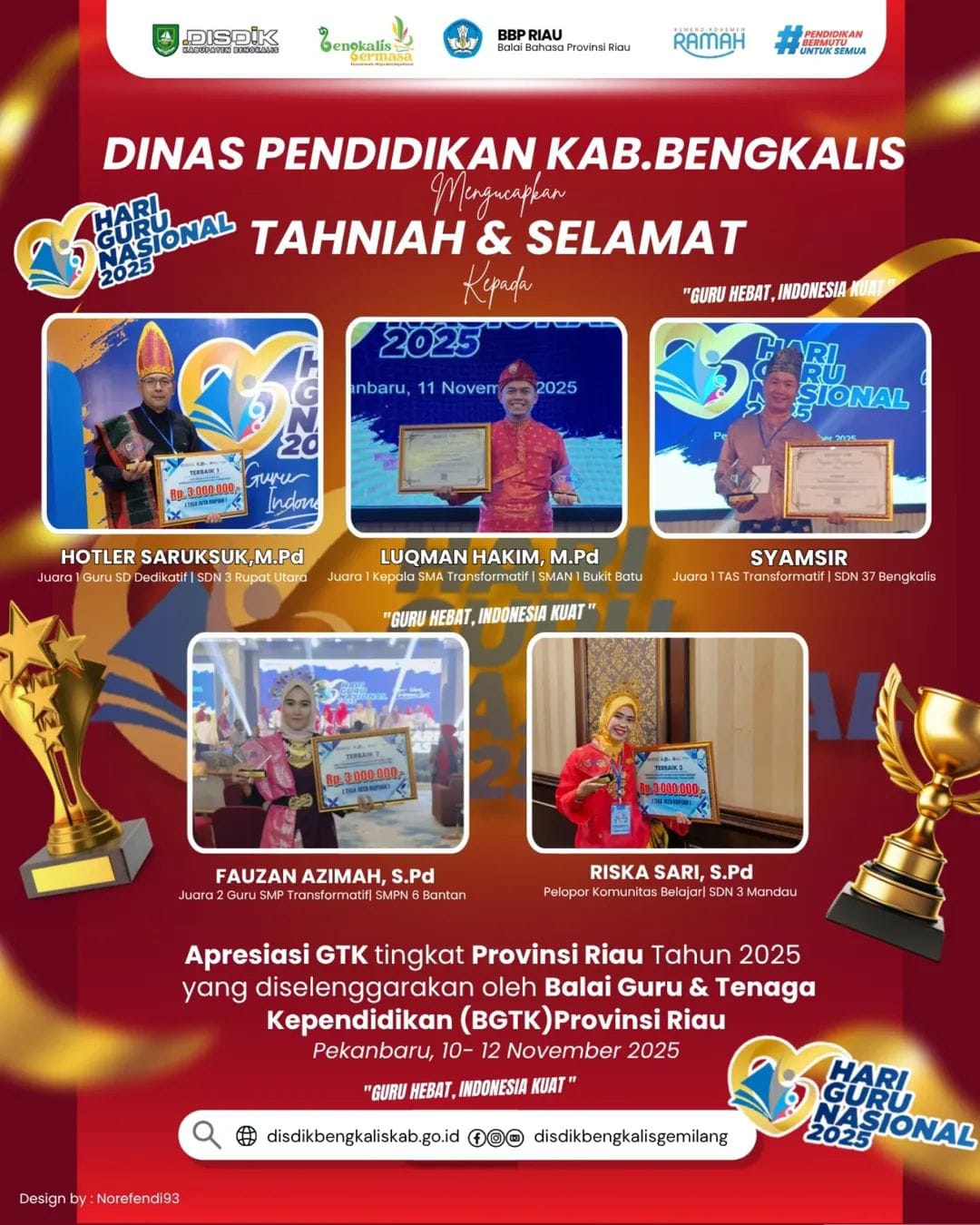 Apresiasi GTK tingkat Provinsi Riau 2025