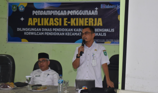 Tingkatkan Kinerja ASN di Satuan Pendidikan, Disdik Bengkalis lakukan Pendampingan Penggunaan Aplikasi e-Kinerja