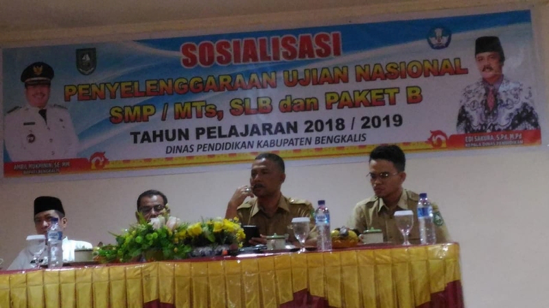 66 Kepala Sekolah SMP Sederajat dari 5 Kecamatan Ikuti Sosialisasi Ujian Nasional