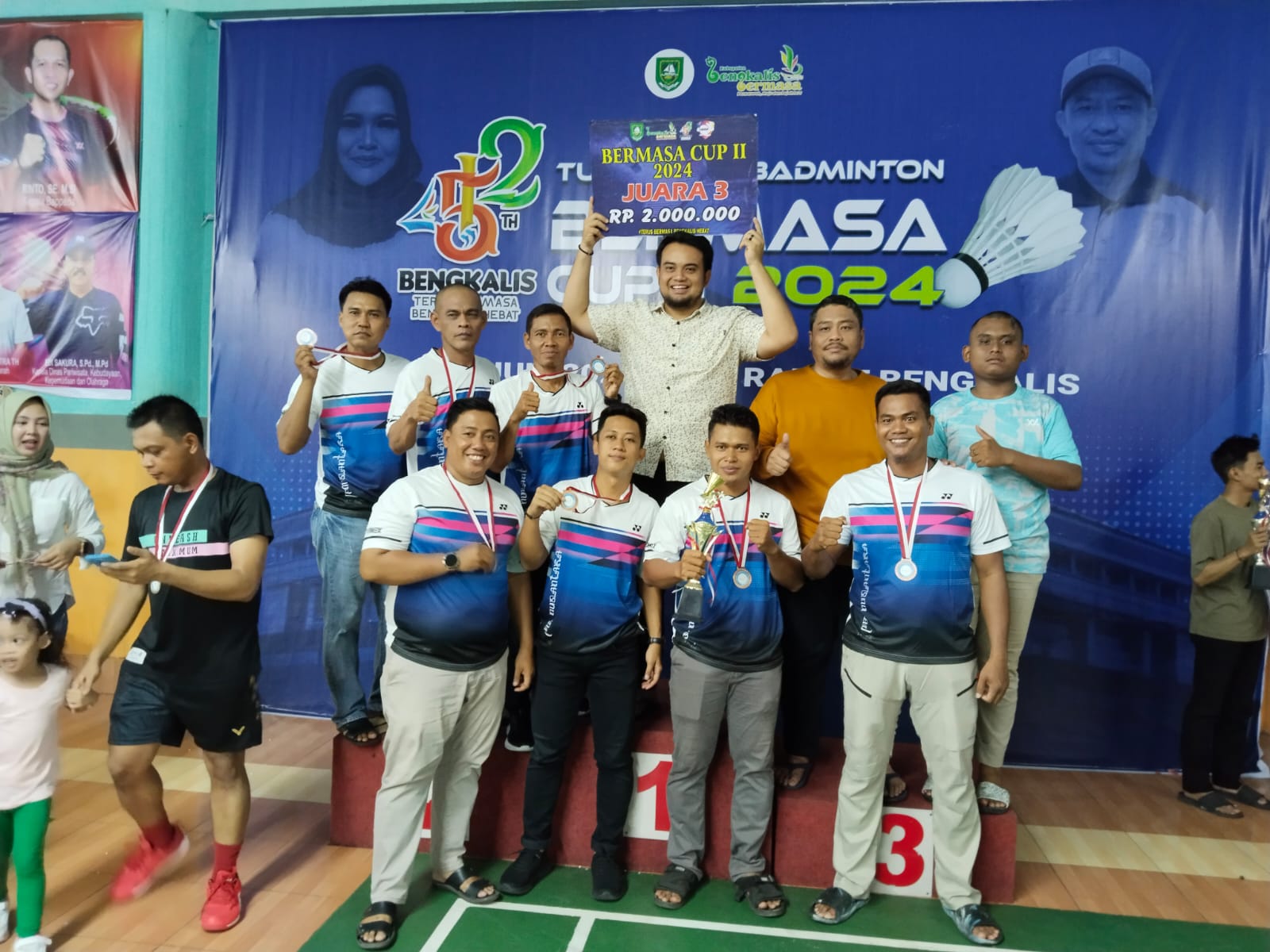 Turnamen Badminton Bermasa Berakhir, Disdik Raih Juara 3