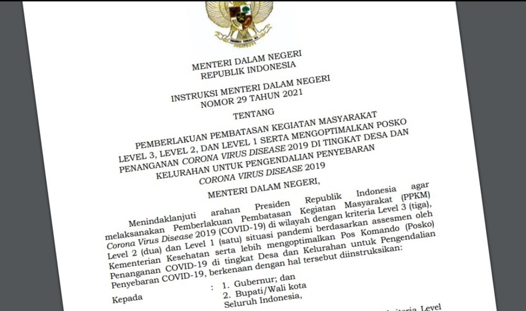 PPKM Level 3 Diperpanjang Sampai 9 Agustus, Belajar Mengajar Tetap Daring