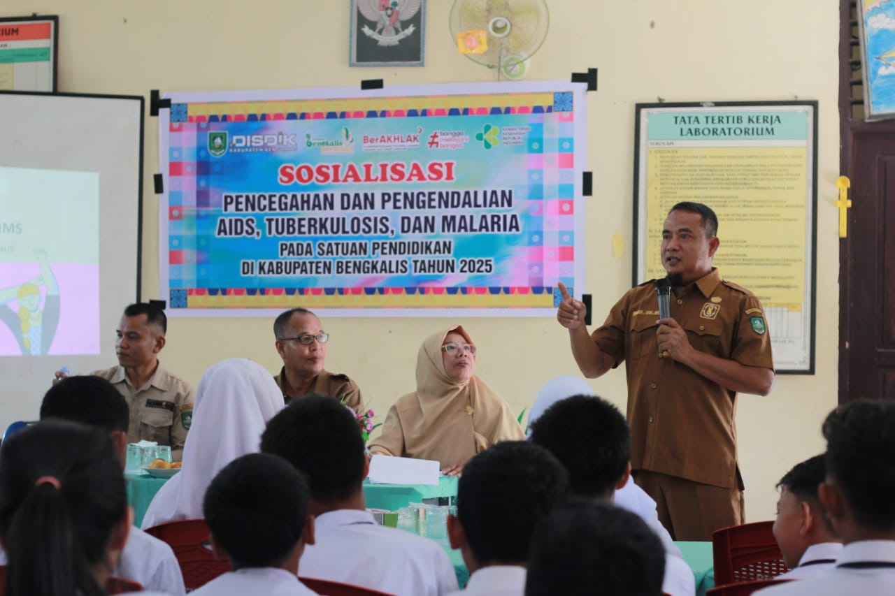 Disdik dan Dinkes Bengkalis Gelar Sosialisasi Pencegahan ATM di Sekolah