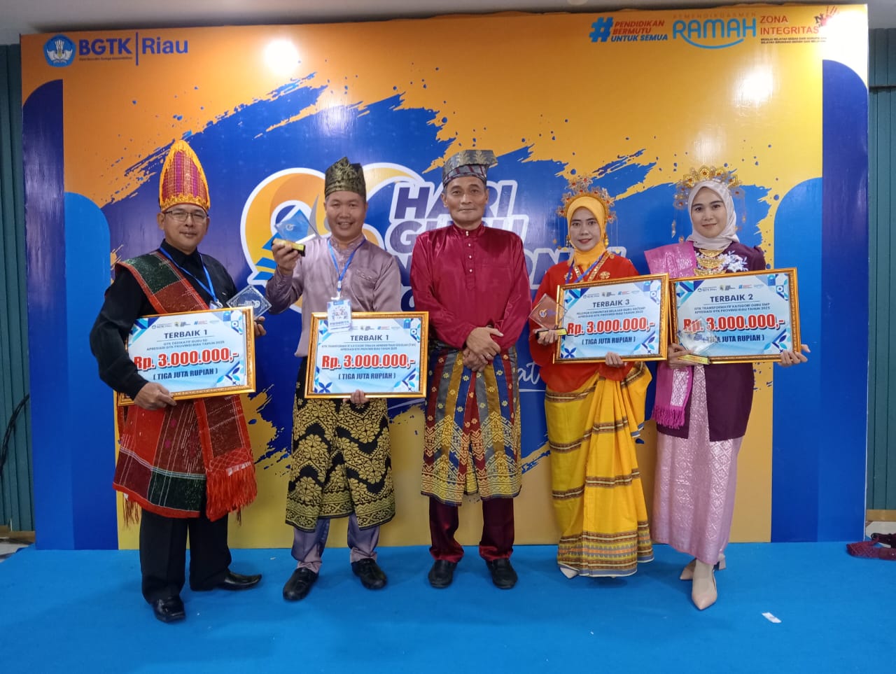 Tiga Pahlawan Pendidikan Bengkalis Melaju ke Tingkat Nasional