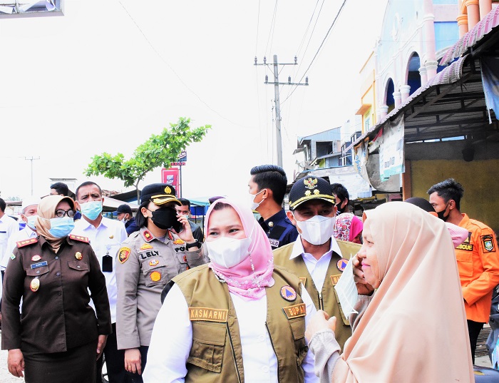 Bupati dan Wabup Tinjau Pelaksanaan PPKM Di Kecamatan Mandau dan Bathin Solapan