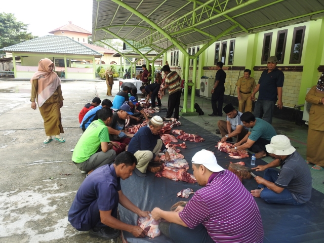 Hari ini, Dinas Pendidikan Potong 3 Ekor Sapi