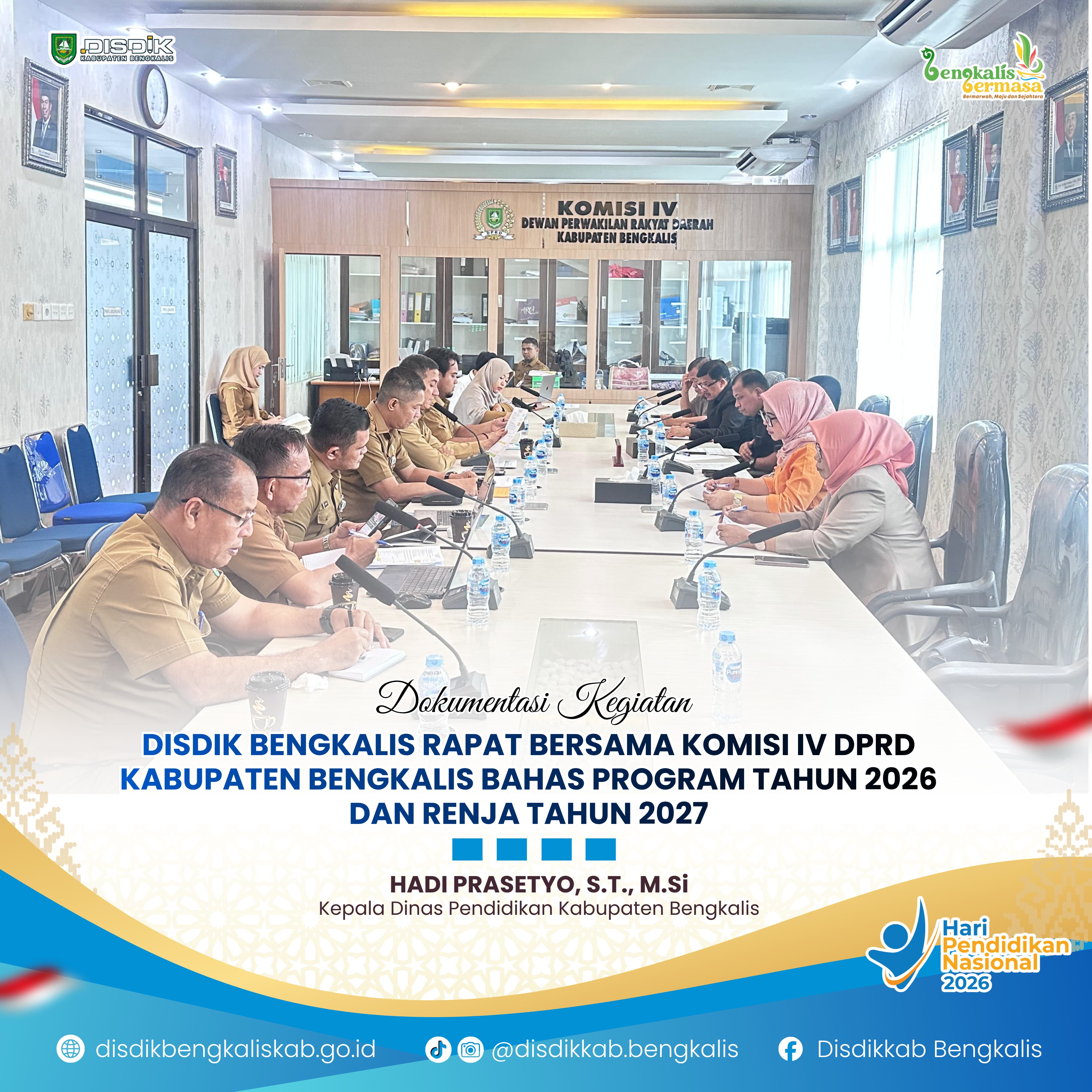 Rapat Bersama DPRD, Disdik Bengkalis Fokus Program 2026 dan Renja 2027