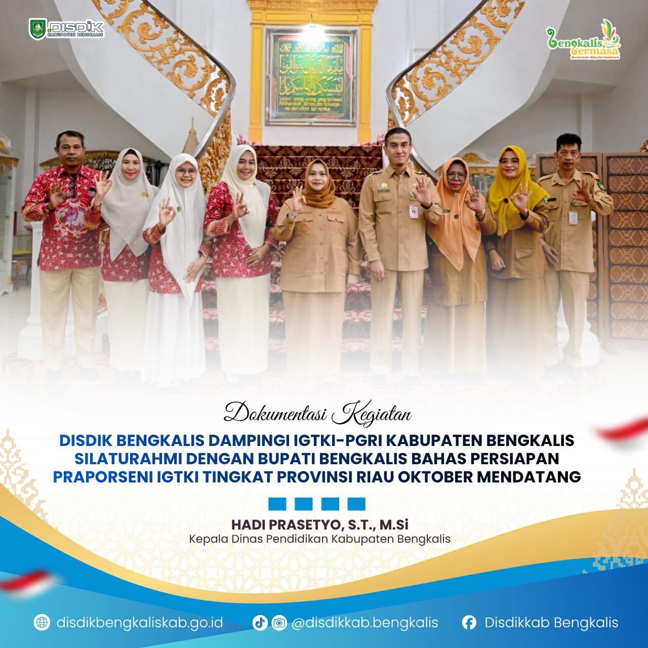 Silaturrahmi dengan Bupati, Disdik dan IGTKI-PGRI Bengkalis Bahas Praporseni 2026